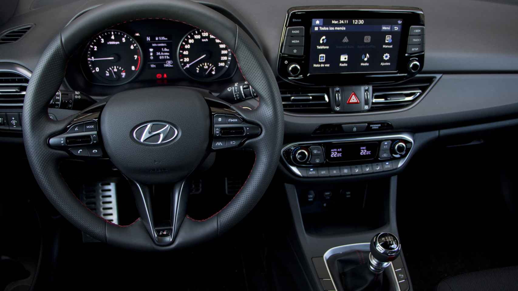 Interior del Hyundai i30.