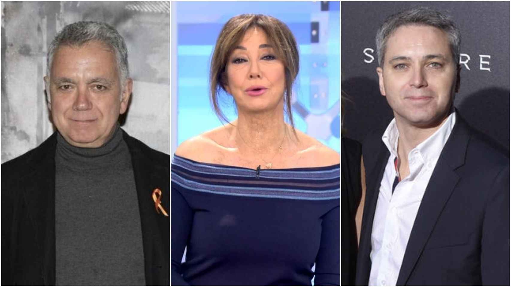 Juan Ramón Lucas, Ana Rosa Quintana y Vicente Vallés, tres premiados en los Antena de Oro 2020.