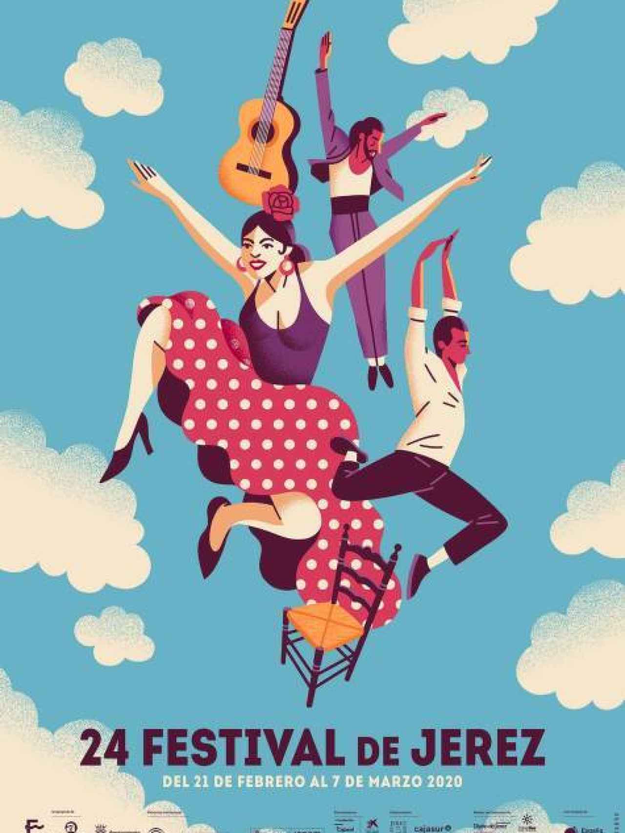 Cartel de la 24ª edición del Festival de Flamenco de Jerez.