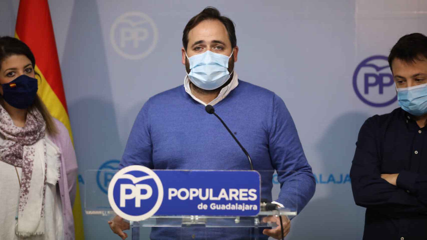 Paco Núñez, presidente del PP de Castilla-La Mancha, este sábado en Guadalajara