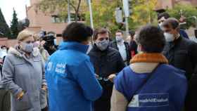 El alcalde de Madrid, José Luis Martínez Almeida, en un acto de concienciación para prevenir el COVID.