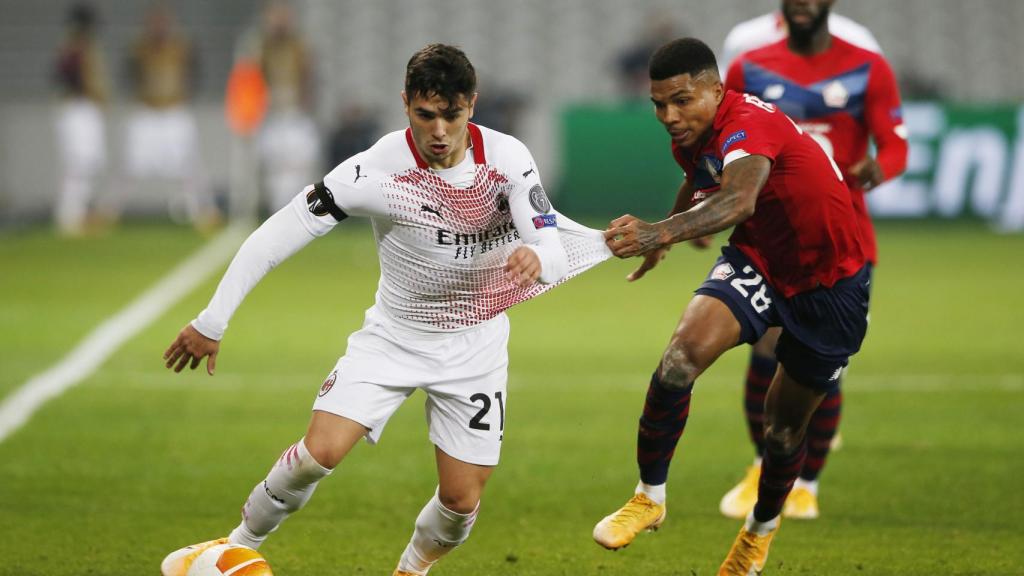 Brahim durante un partido con el AC Milan