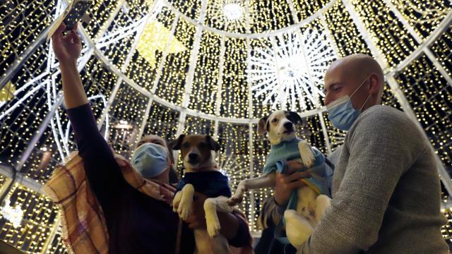 Inauguración de las luces navideñas en la céntrica calle Larios de Málaga.