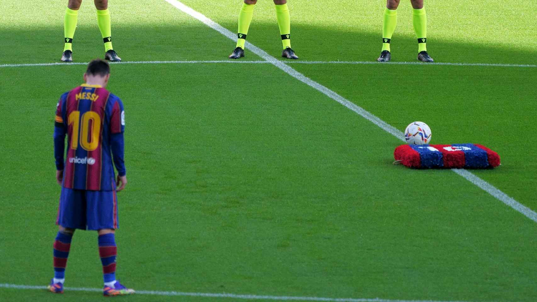 Leo Messi y su sentido homenaje a Maradona antes del Barça - Osaasuna