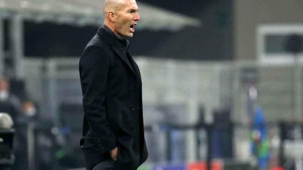 Zinedine Zidane, durante un partido del Real Madrid