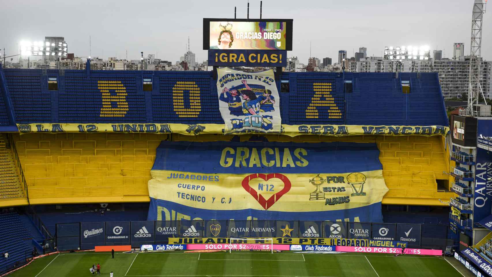 Homenaje de Boca Juniors a Maradona