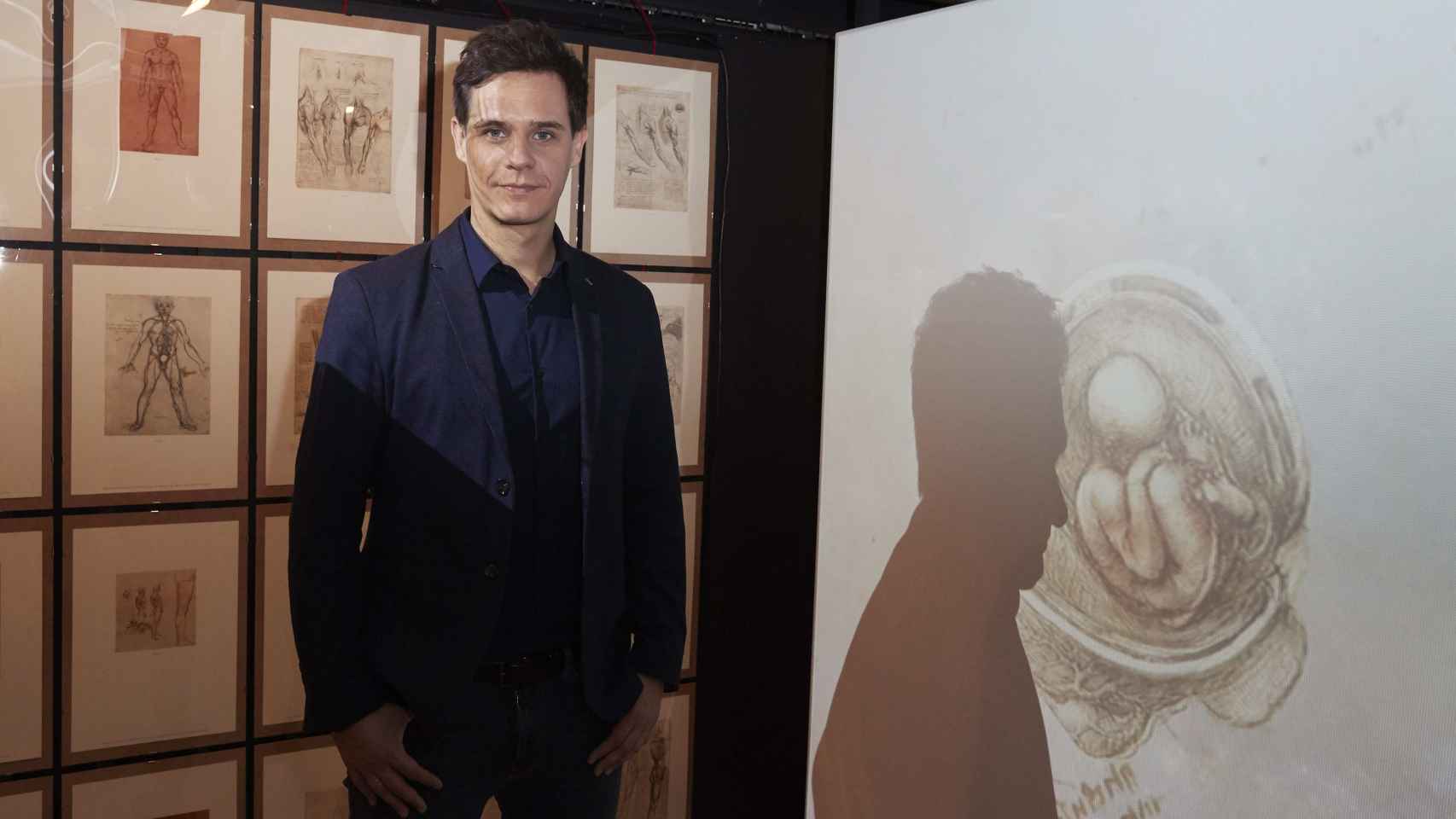 Christian Gálvez en la presentación de la exposición 'Leonardo Da Vinci: los rostros del genio'.