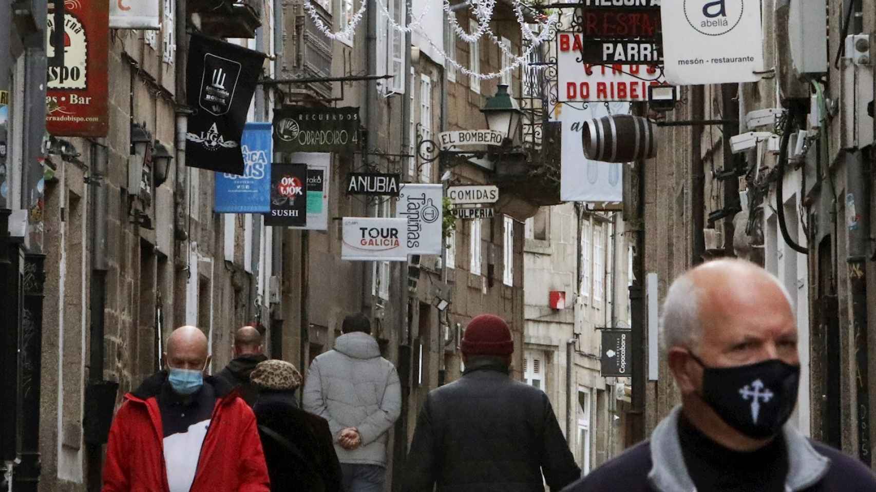 Imagen de la Rúa do Franco, en Santiago de Compostela.