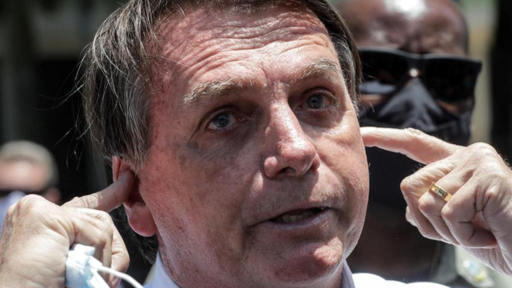 Jair Bolsonaro en un acto de campaña.