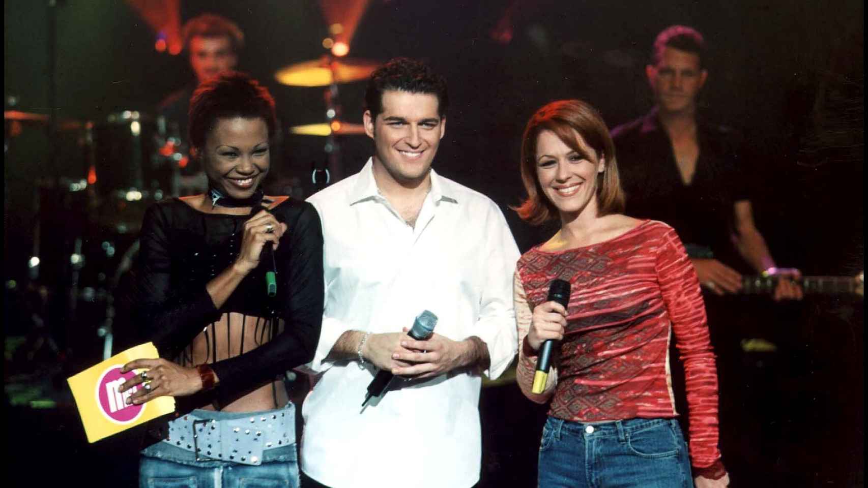 Jennifer Rope, Manu Tenorio y Sandra Morey en el programa 'Música sí'.