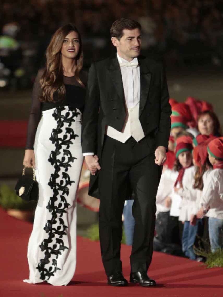 Sara Carbonero e Iker Casillas, antes de una cena en el Palacio de los duques de Braganza.