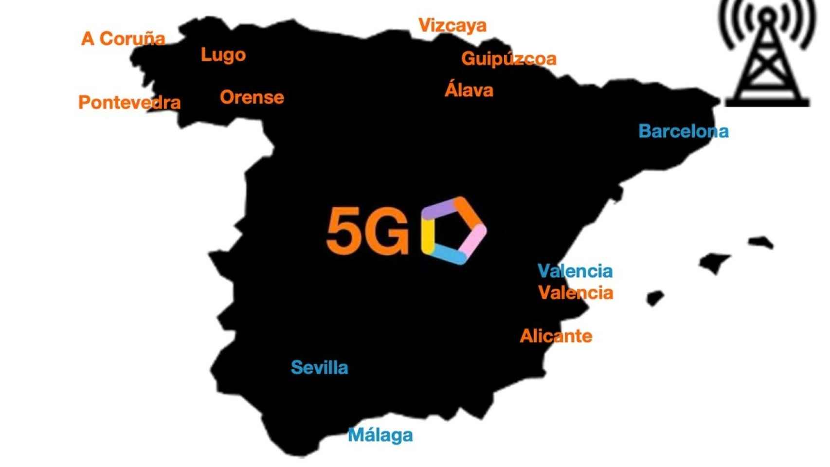 El 5G de Orange llegará a 93 ciudades de España antes de final de año