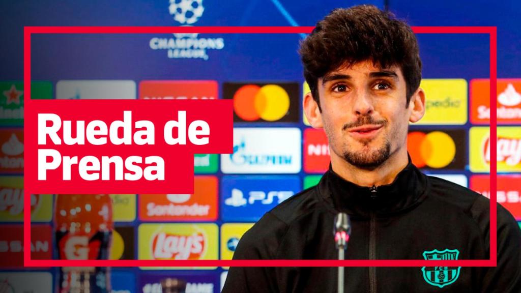 Trincao, en rueda de prensa de la Champions League