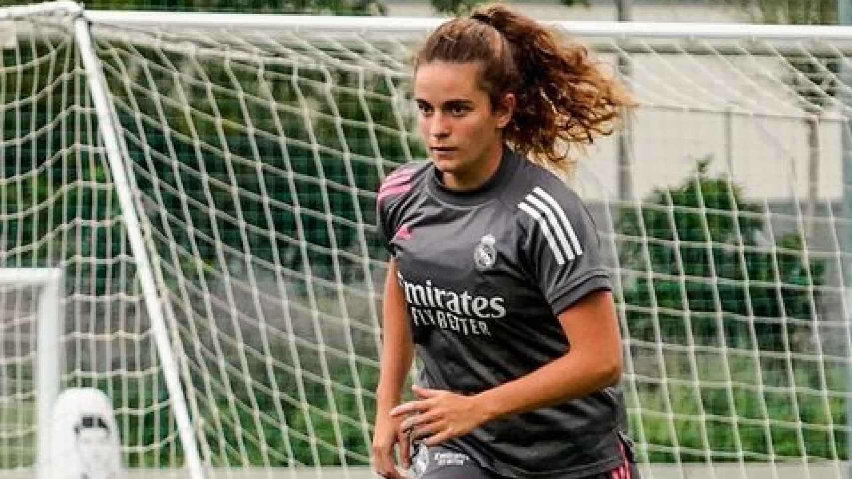 Teresa Abelleira, en un entrenamiento del Real Madrid Femenino