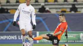 Varane, en el Shakhtar Donetsk - Real Madrid de la Champions League