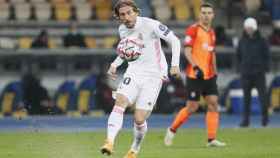 Luka Modric, en el Shakhtar Donetsk - Real Madrid de la Champions League