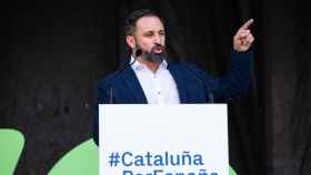 Santiago Abascal, presidente de Vox, en un acto en Cataluña.