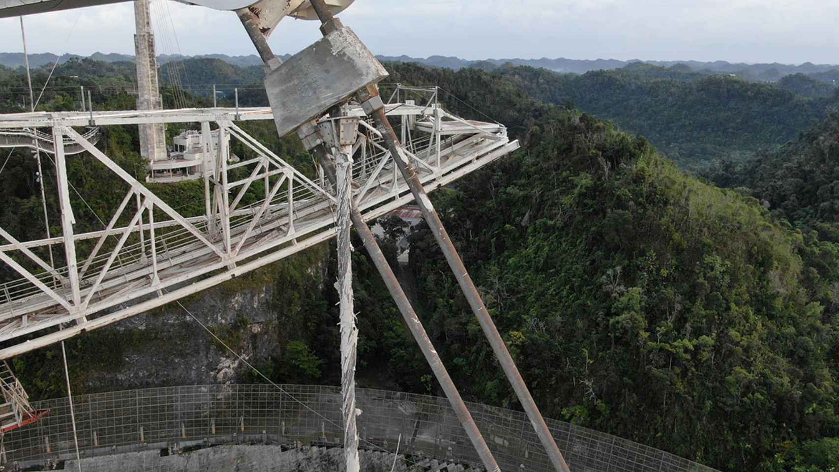 Estado del radiotelescopio del Observatorio de Arecibo