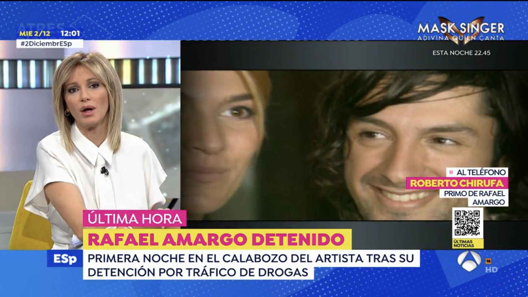 Roberto Chirufa, primo de Rafael Amargo, ha revelado en 'Espejo Público' cómo se encuentra su familia tras la noticia de la detención del bailaor.