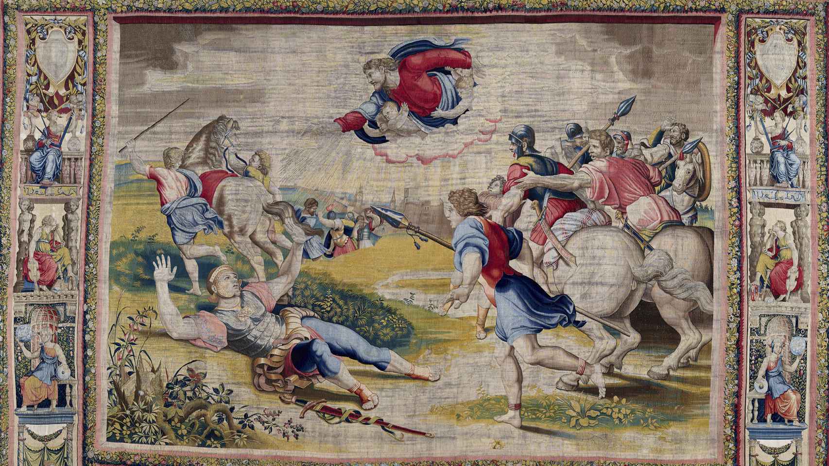 'La conversión de Saulo', uno de los tapices de Rafael.