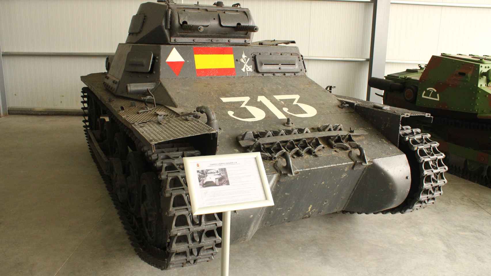 Carro ligero Panzerkampfwagen I, empleado en la Guerra Civil.