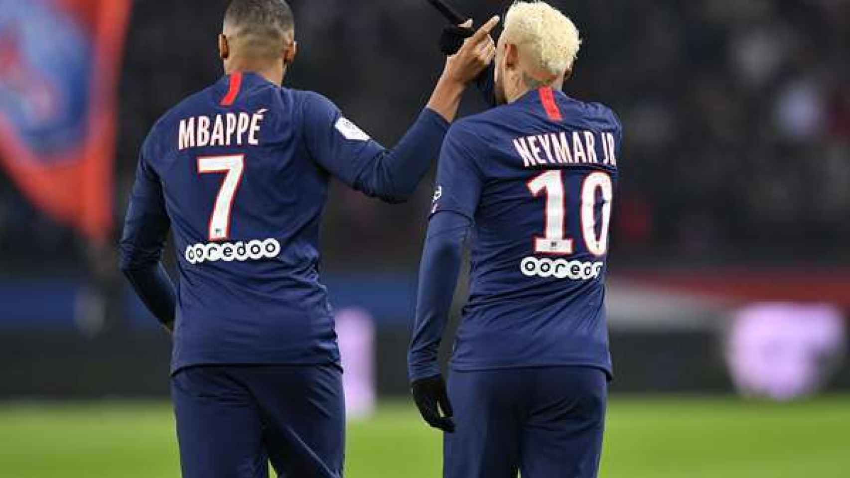Neymar y Mbappé con el PSG