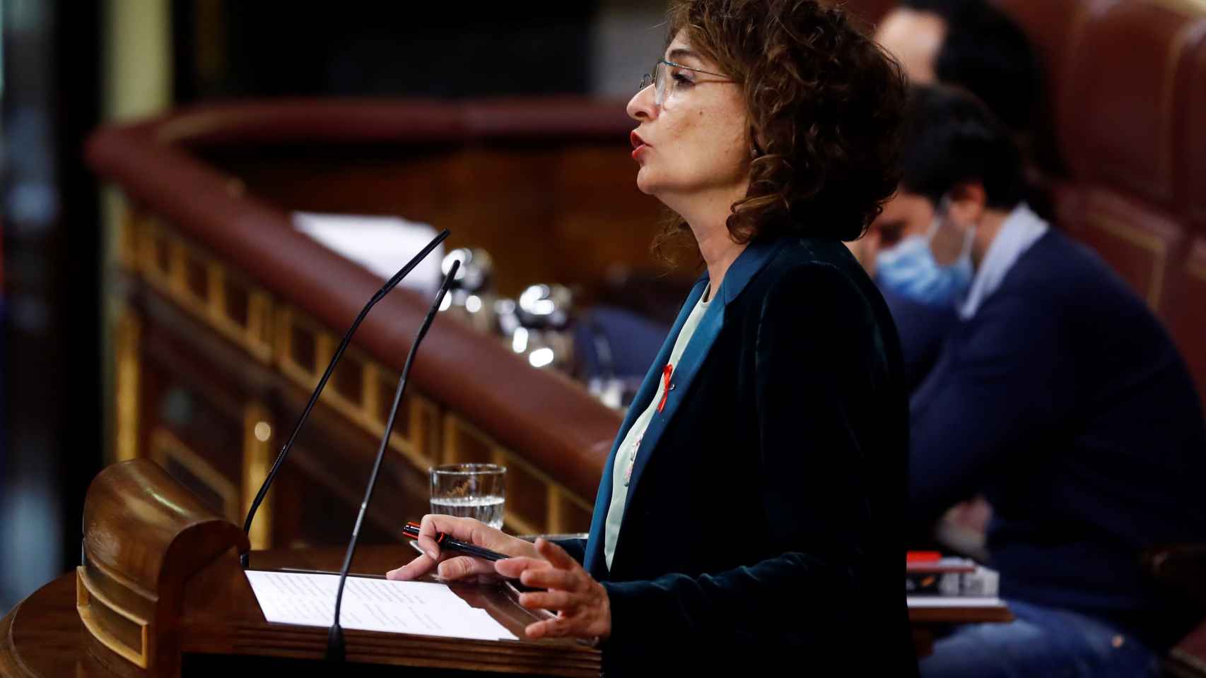 María Jesús Montero, ministra de Hacienda, en el Congreso de los Diputados.