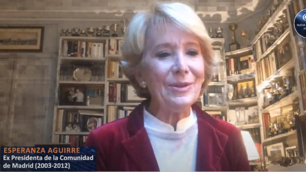 Esperanza Aguirre, expresidenta de la Comunidad de Madrid, en el Nueva Economía Fórum.