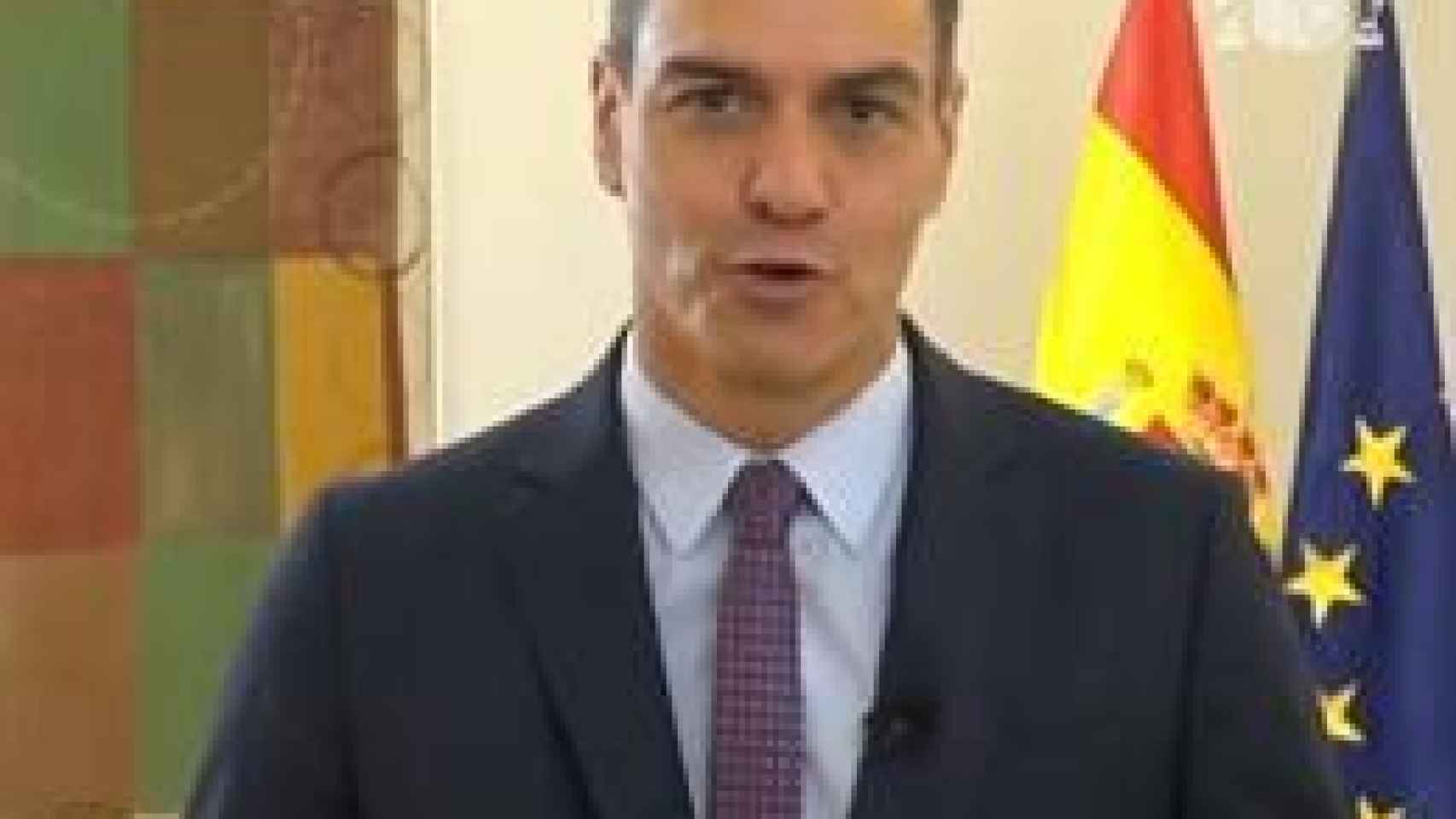 Pedro Sánchez, durante su intervención de ayer en Web Summit.
