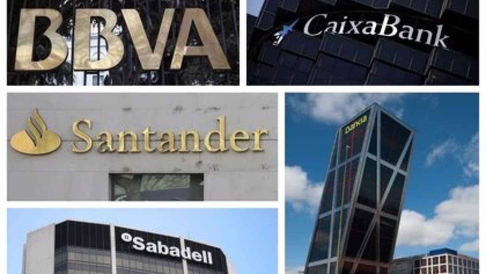 Logos de los grandes bancos españoles | EP