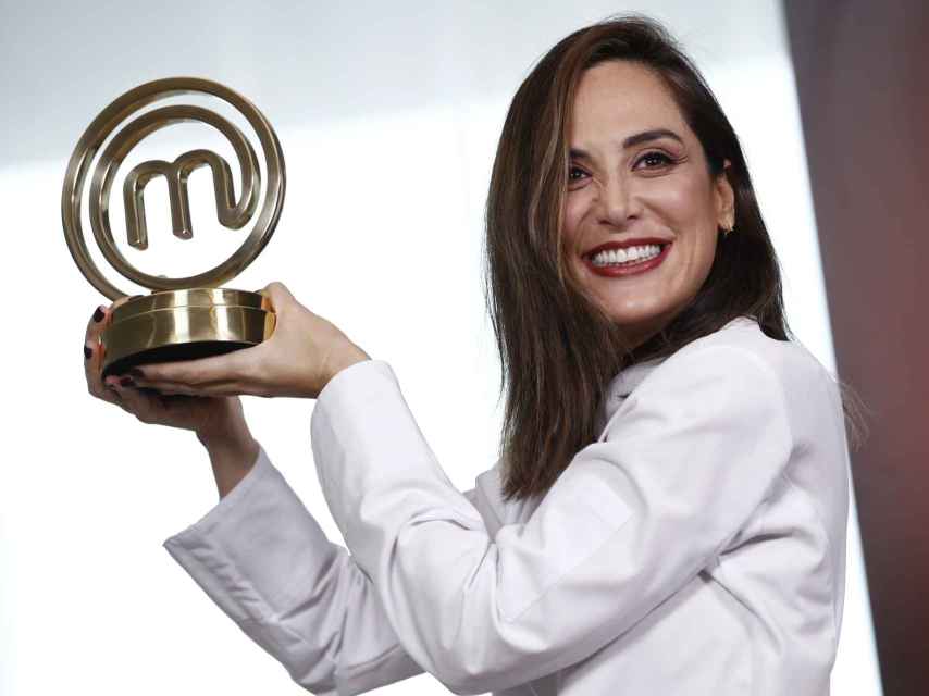 Tamara Falcó tras alzarse con el premio de 'MasterChef Celebrity'.