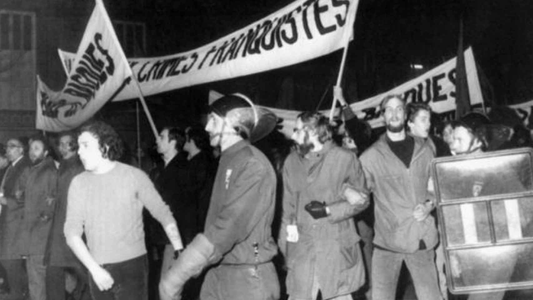 Protestas durante el proceso de Burgos.