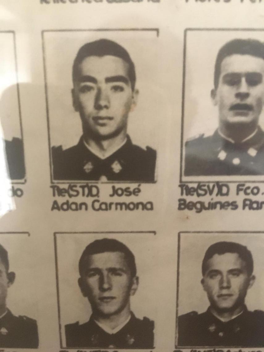 Adán Carmona, en sus años de cadete.