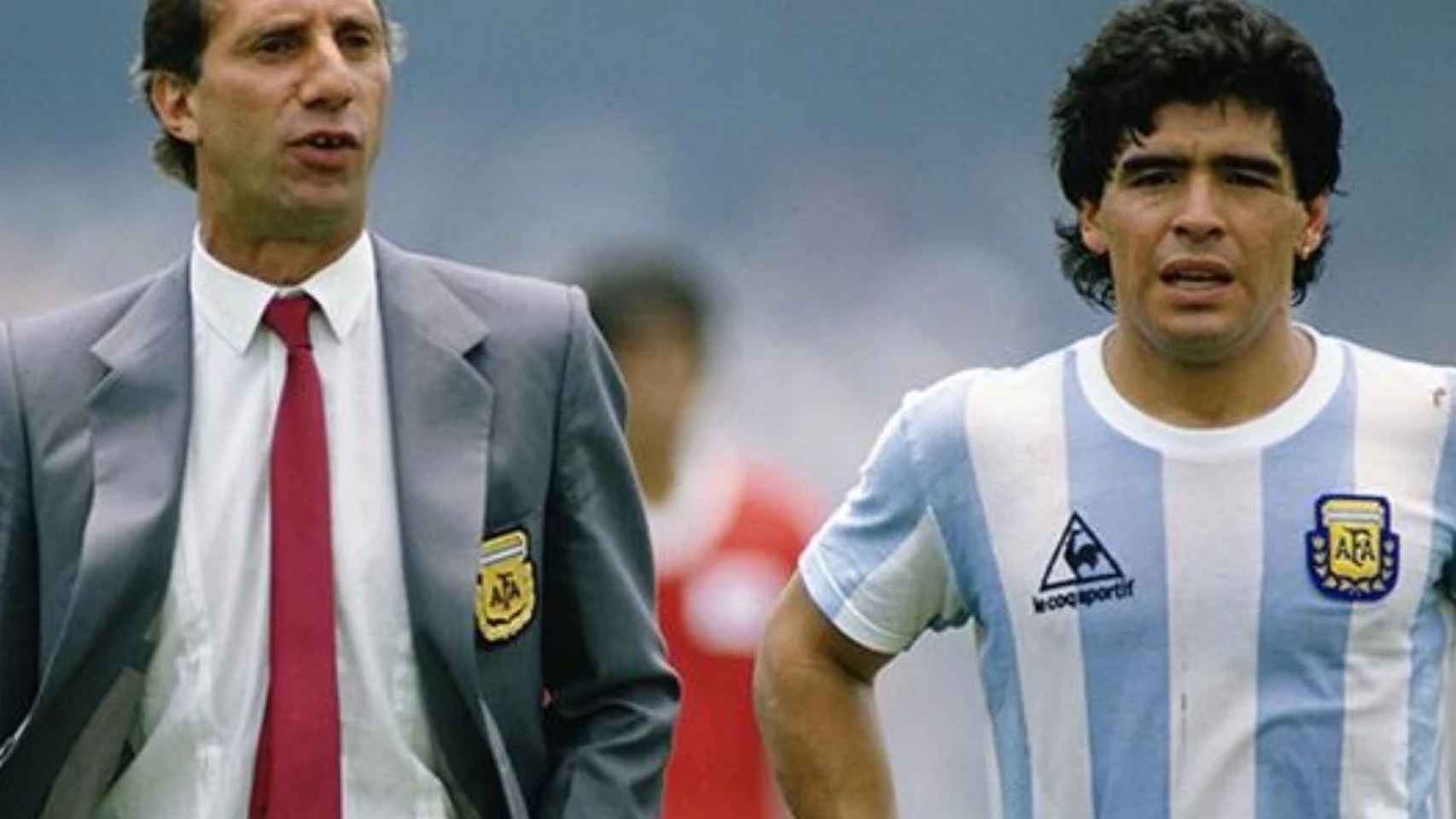 Bilardo y Maradona en México 1986