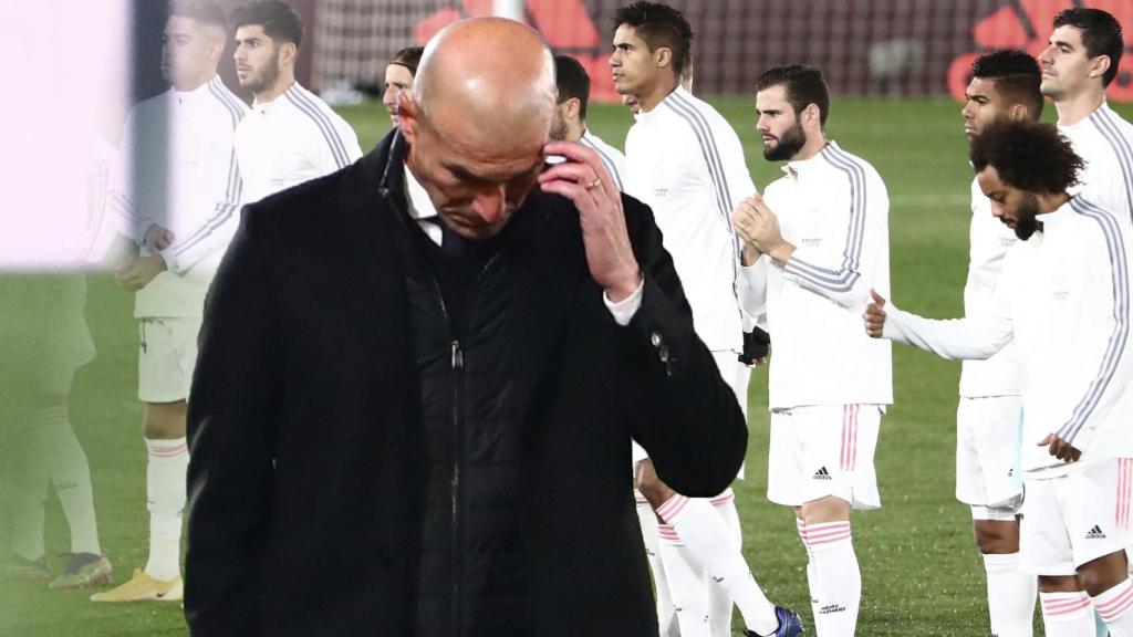 Zinedine Zidane, en un fotomontaje
