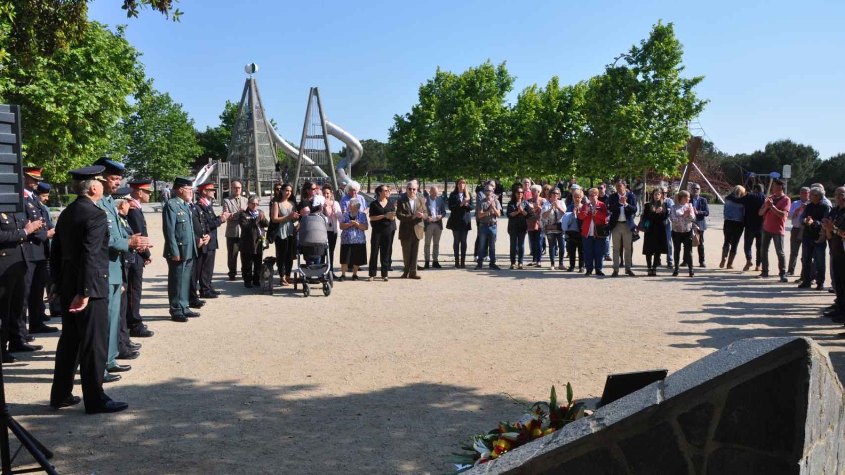 Acto de homenaje a las víctimas del atentado en Sabadell.