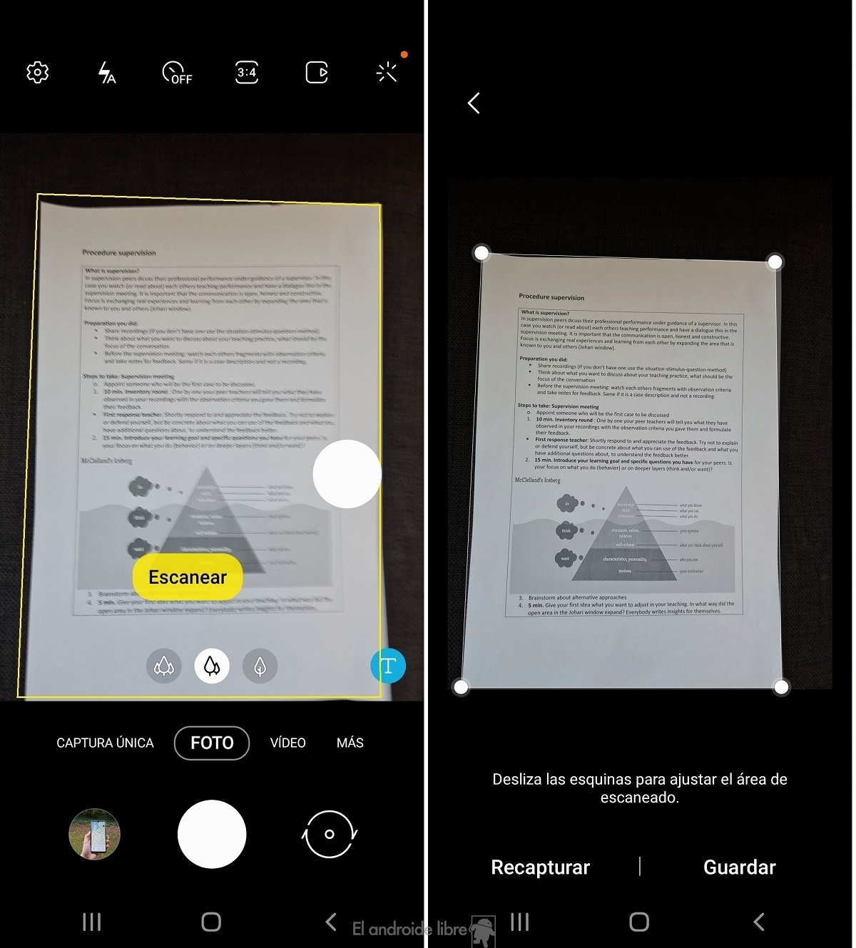 Sofocante pedal revisión Cómo usar el escáner de documentos de la cámara de Samsung