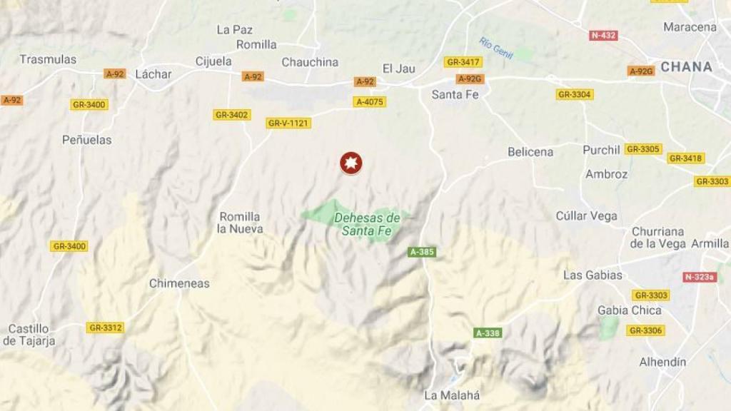 La localización del terremoto.