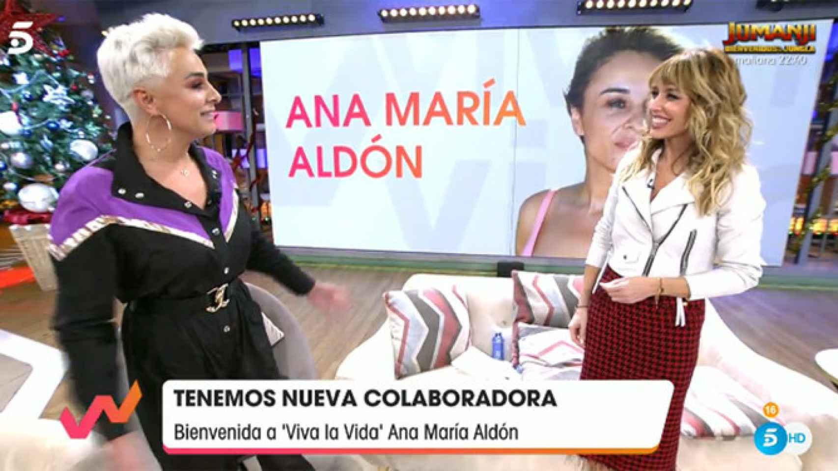 Ana María Aldón durante su estreno como colaboradora en 'Viva la vida'.