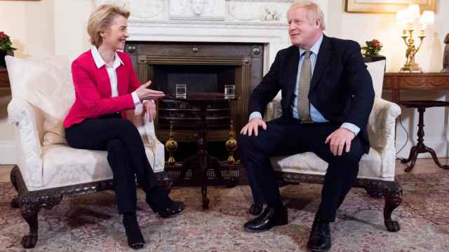 Ursula von der Leyen y Boris Johnson, durante una reunión en Londres a principios de año