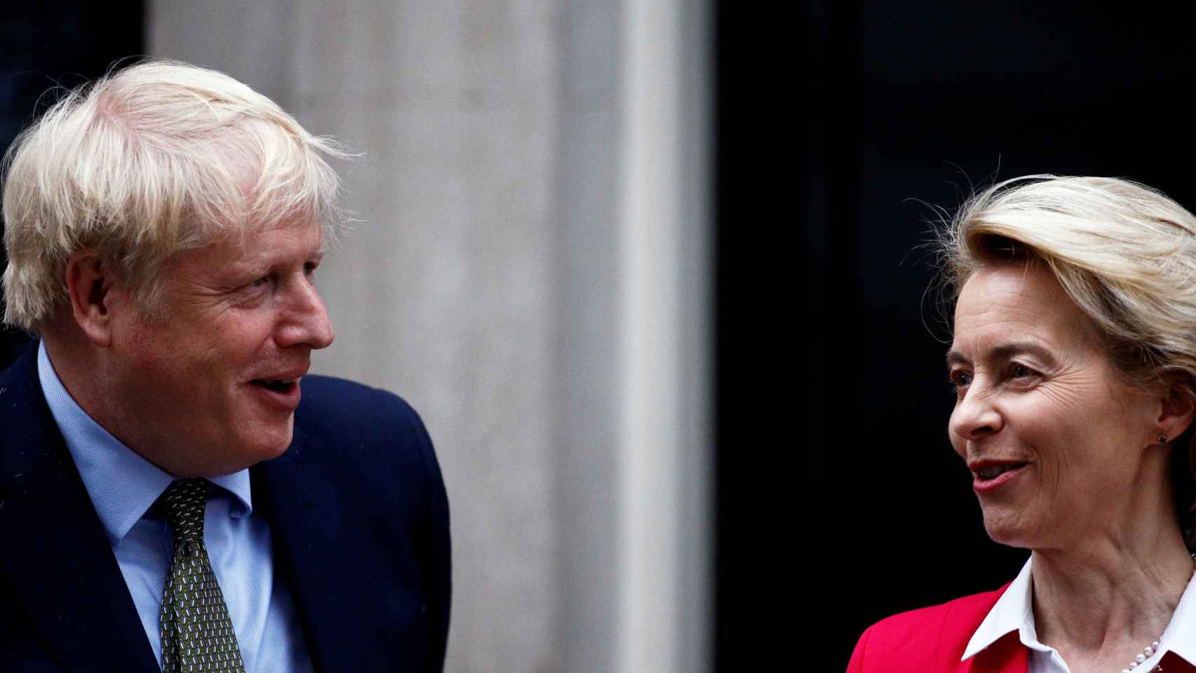 Boris Johnson y Ursula von der Leyen, durante una reunión en Londres en enero