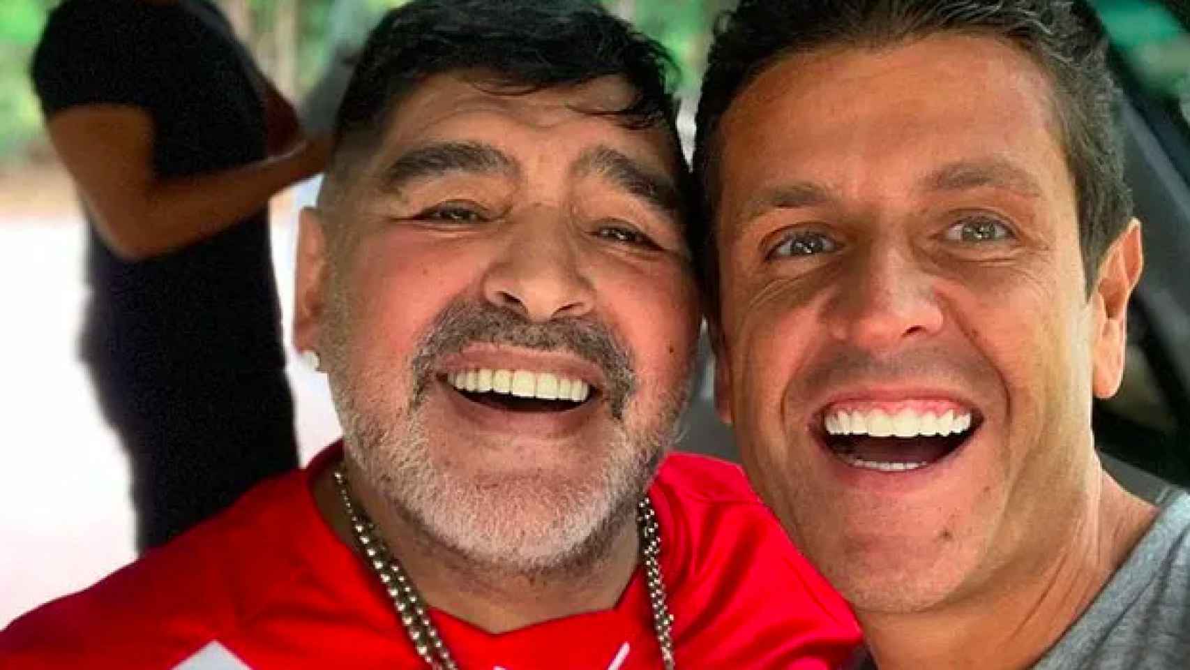 Diego Armando Maradona con su amigo Stefano Ceci