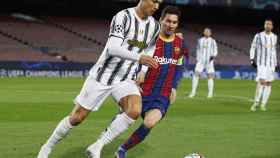 Cristiano Ronaldo y Messi, en acción