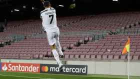 El mítico salto de celebración de un gol de Cristiano Ronaldo