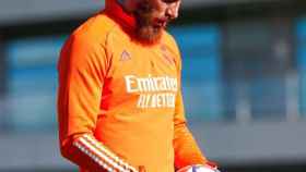 Sergio Ramos durante un entrenamiento
