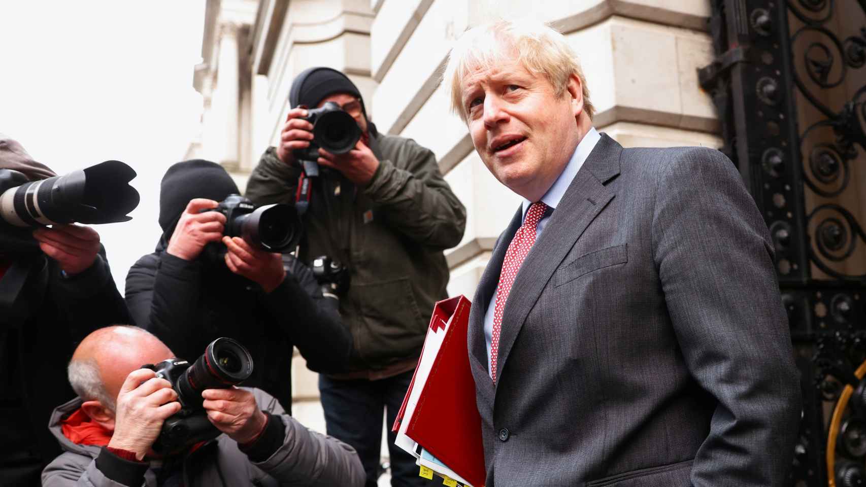 El primer ministro británico, Boris Johnson, este martes en Downing Street