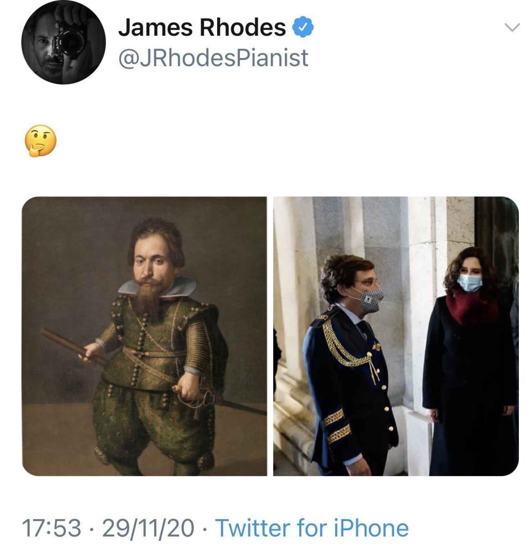 El tuit de Rhodes burlándose de Almeida.