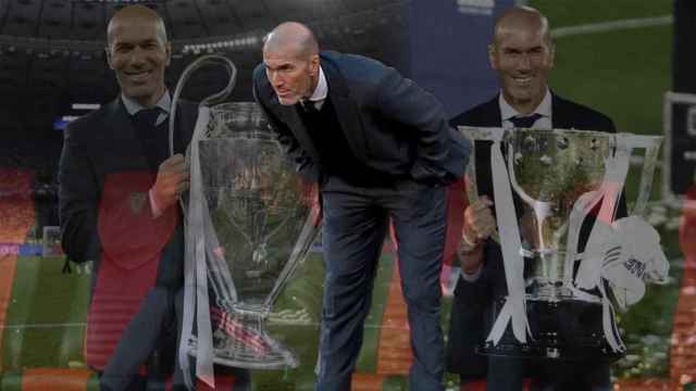 Zinedine Zidane, en un fotomontaje