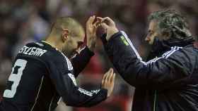 Karim Benzema y José Mourinho
