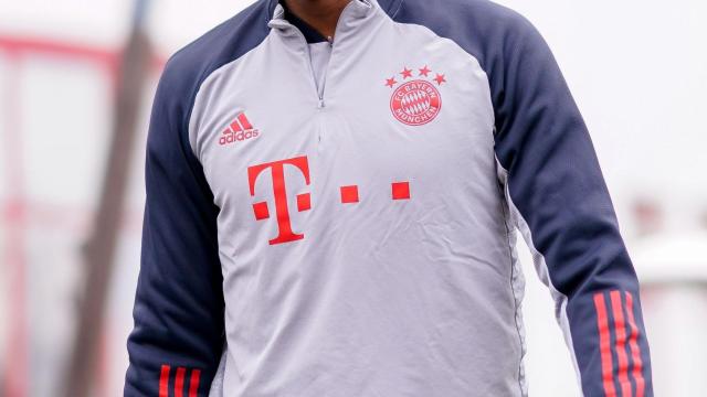 Alaba durante un entrenamiento del Bayern